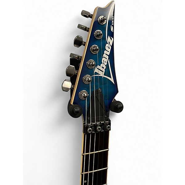 Used 2010s Ibanez S670QM Blue Solid Body Electric Guitar