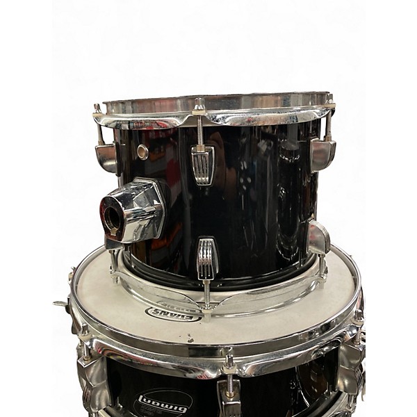 Used Ludwig 5 Piece Accent Black Drum Kit