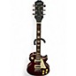 Used 2021 Epiphone Les Paul Traditional Pro IV Worn Wine Red Solid Body Electric Guitar thumbnail