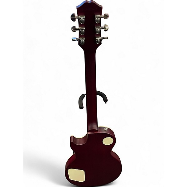 Used 2021 Epiphone Les Paul Traditional Pro IV Worn Wine Red Solid Body Electric Guitar