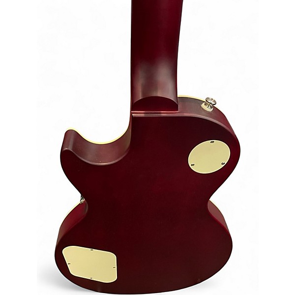 Used 2021 Epiphone Les Paul Traditional Pro IV Worn Wine Red Solid Body Electric Guitar