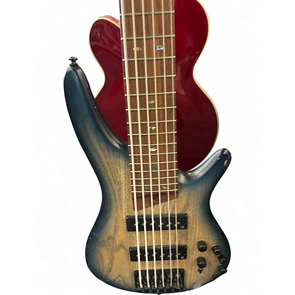 Used Ibanez SR606E BLUE Electric Bass Guitar