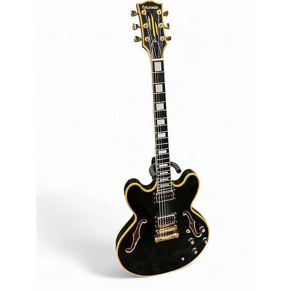 Used Edwards ESA 180 LTC Black Hollow Body Electric Guitar