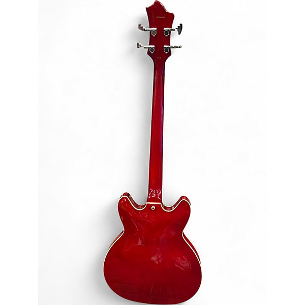 Used Hagstrom Viking Wild Cherry Electric Bass Guitar