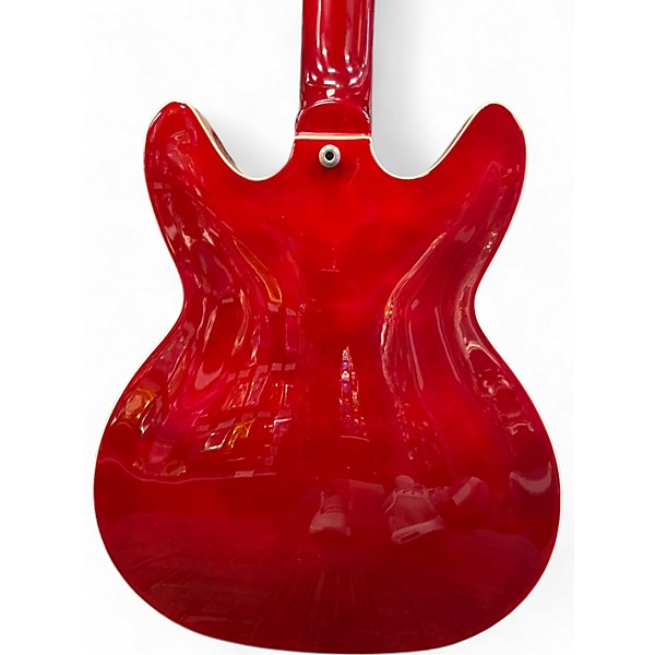 Used Hagstrom Viking Wild Cherry Electric Bass Guitar