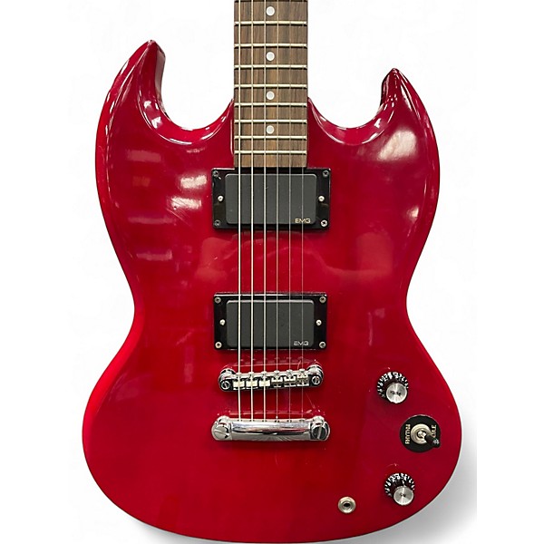 Used Epiphone SG STANDARD WITH EMG PICKUPS Cherry Solid Body Electric Guitar