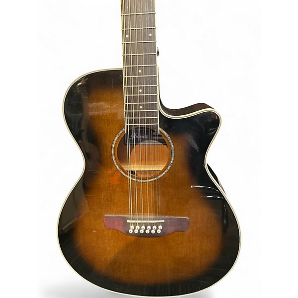 Used Ibanez AEG1812II 2 Color Sunburst 12 String Acoustic Electric Guitar