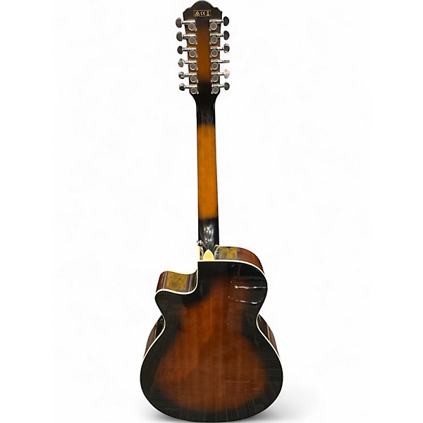 Used Ibanez AEG1812II 2 Color Sunburst 12 String Acoustic Electric Guitar