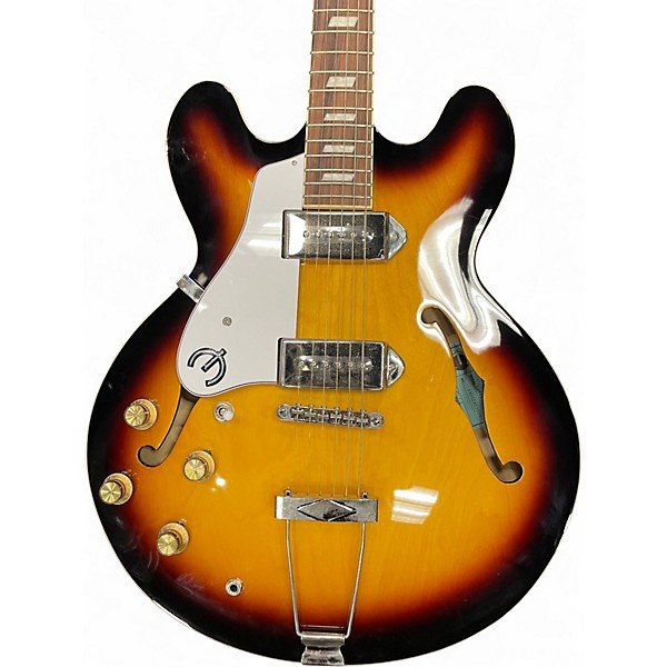 Used Epiphone Casino Left Handed VINTAGE SUNBURST Hollow Body Electric Guitar