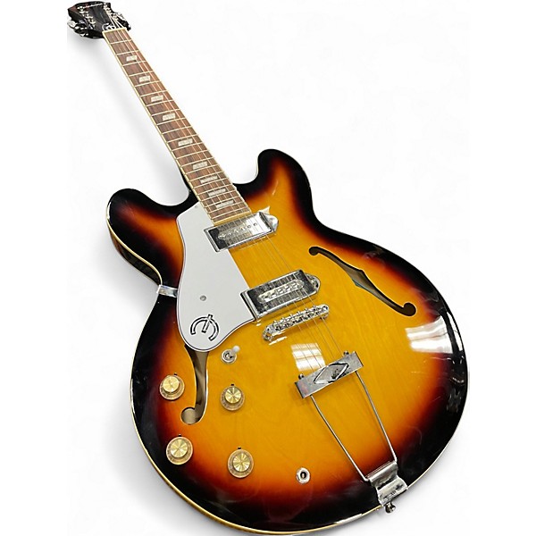 Used Epiphone Casino Left Handed VINTAGE SUNBURST Hollow Body Electric Guitar