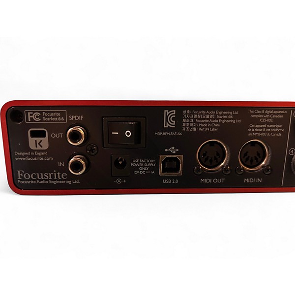 Used Focusrite Scarlett 6i6 Audio Interface