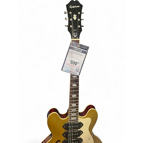 Used Epiphone Riviera P93 Gold Hollow Body Electric Guitar