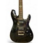Used Schecter Guitar Research Damien Elite 6 Floyd Rose Silver Sparkle Solid Body Electric Guitar