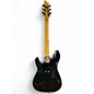 Used Schecter Guitar Research Damien Elite 6 Floyd Rose Silver Sparkle Solid Body Electric Guitar