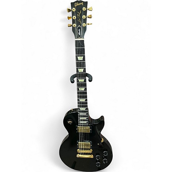 Vintage 1991 Gibson LES PAUL STUDIO Black and Gold Solid Body Electric Guitar