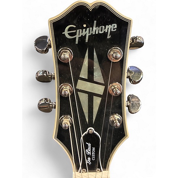 Used Epiphone Les Paul Custom Silverburst Solid Body Electric Guitar