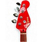 Used Squier Paranormal Rascal Jag Wide Range Candy Apple Red Metallic Electric Bass Guitar