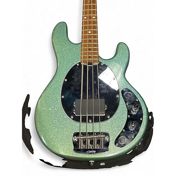 Used Sterling by Music Man StingRay Sea Foam Sparkle Electric Bass Guitar