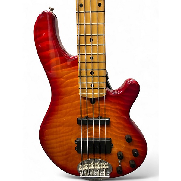 Used Lakland 55-02 Skyline Series 5 String Honey Burst Electric Bass Guitar
