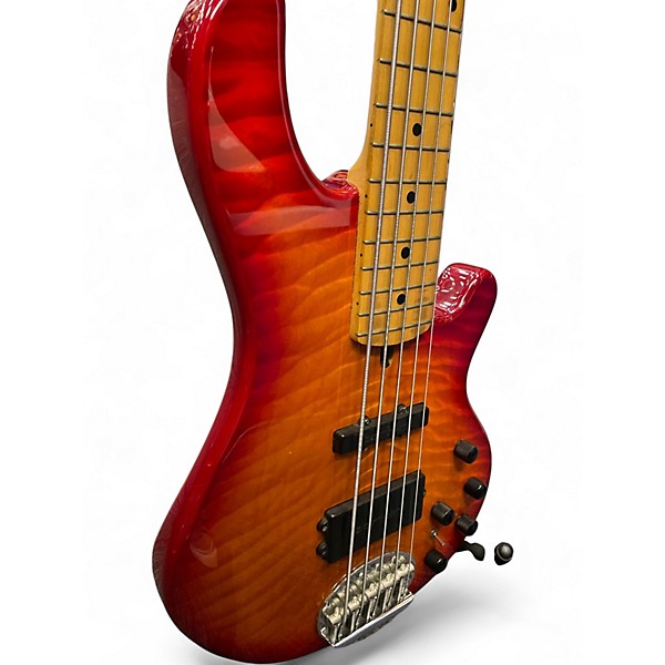 Used Lakland 55-02 Skyline Series 5 String Honey Burst Electric Bass Guitar