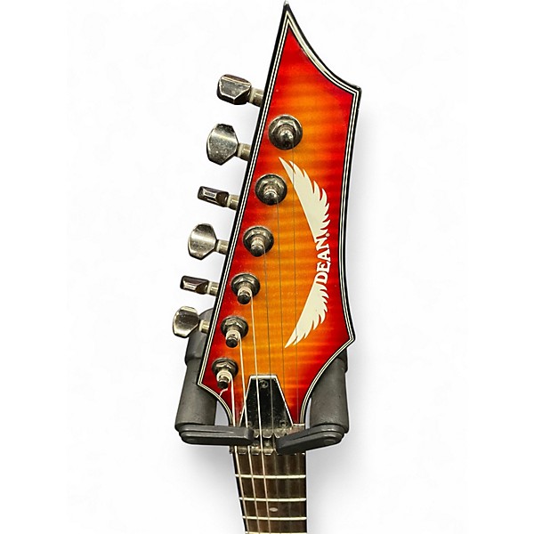 Used Dean Custom 350F FLAME BURST Solid Body Electric Guitar