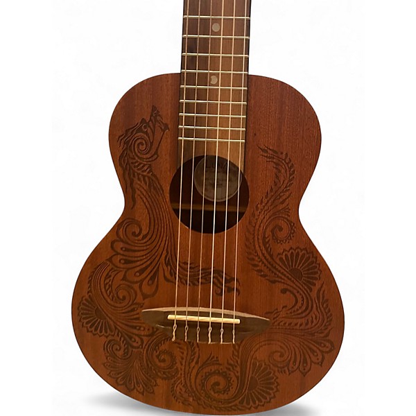 Used Luna HENNA DRAGON MAHOGANY 6 STRING Mahogany Ukulele