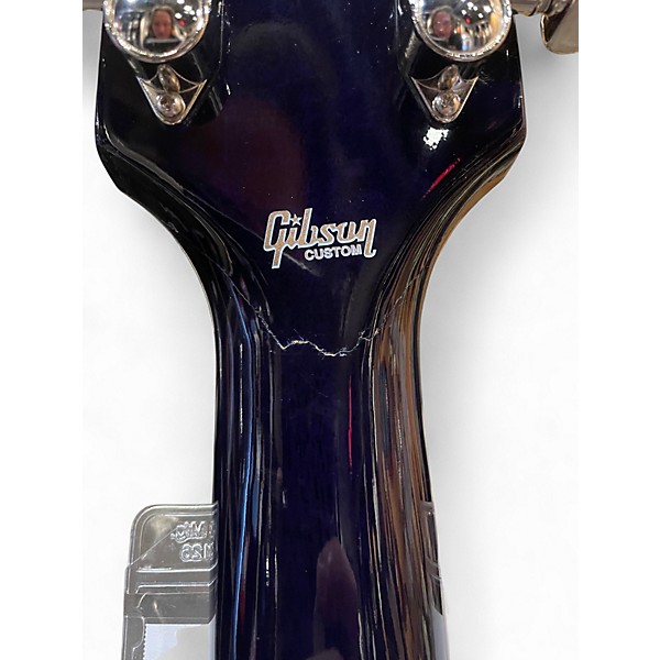 Used Gibson LES PAUL CUSTOM BATS IN FLIGHT Dark Blue Burst Solid Body Electric Guitar