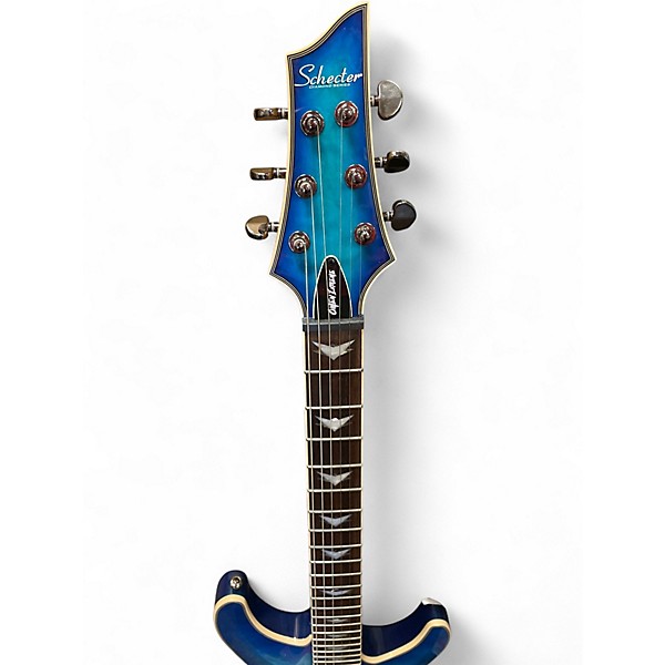 Used Schecter Guitar Research Omen Extreme 6 Blue Solid Body Electric Guitar