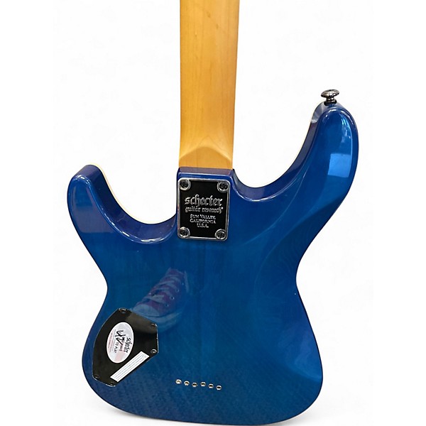 Used Schecter Guitar Research Omen Extreme 6 Blue Solid Body Electric Guitar