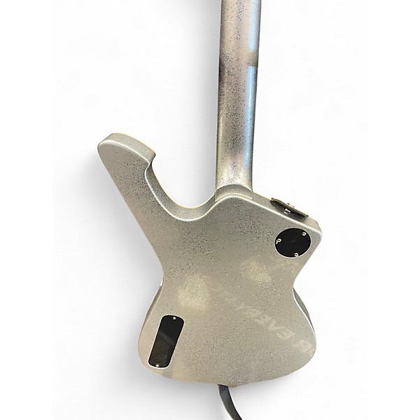 Used King ICEMAN PAUL STANLEY CLONE Silver Sparkle Solid Body Electric Guitar
