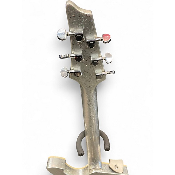 Used King ICEMAN PAUL STANLEY CLONE Silver Sparkle Solid Body Electric Guitar