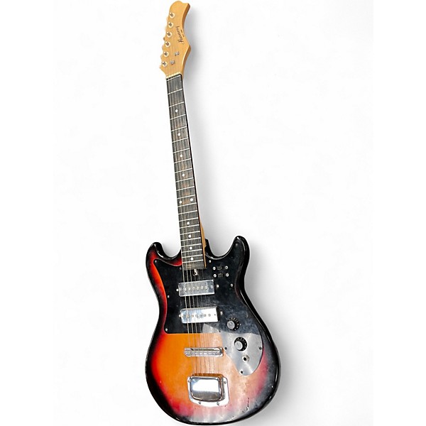 Used Harmony H-802 2 Tone Sunburst Solid Body Electric Guitar