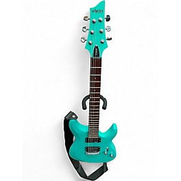 Used Schecter Guitar Research c6 deluxe Seafoam Green Solid Body Electric Guitar