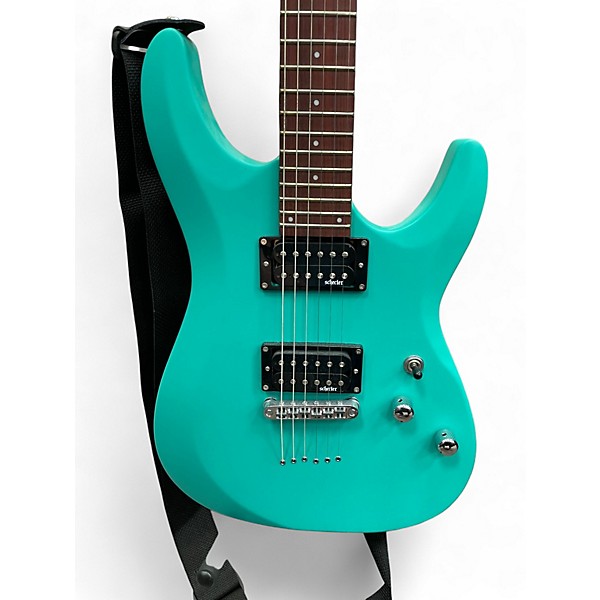 Used Schecter Guitar Research c6 deluxe Seafoam Green Solid Body Electric Guitar