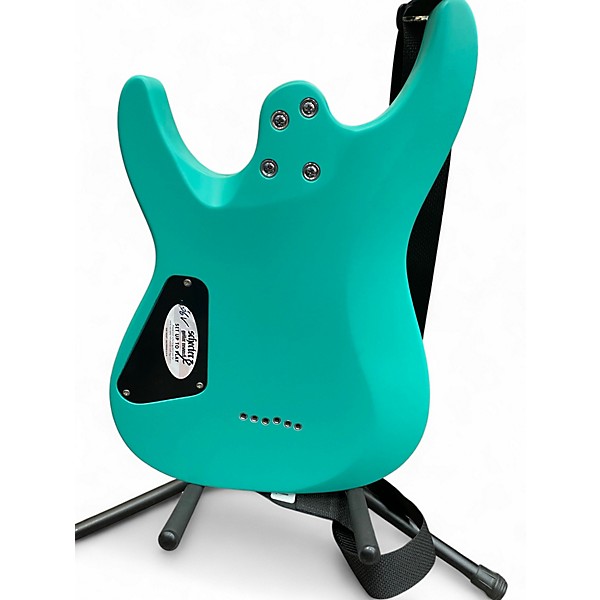 Used Schecter Guitar Research c6 deluxe Seafoam Green Solid Body Electric Guitar
