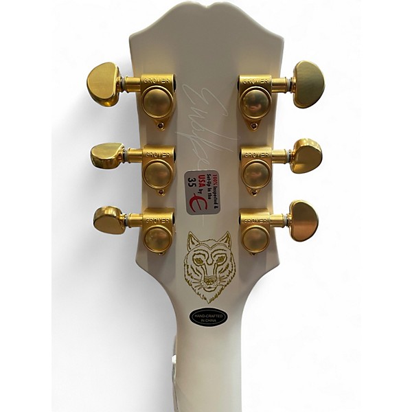Used 2023 Epiphone emily wolfe Sheraton White Hollow Body Electric Guitar