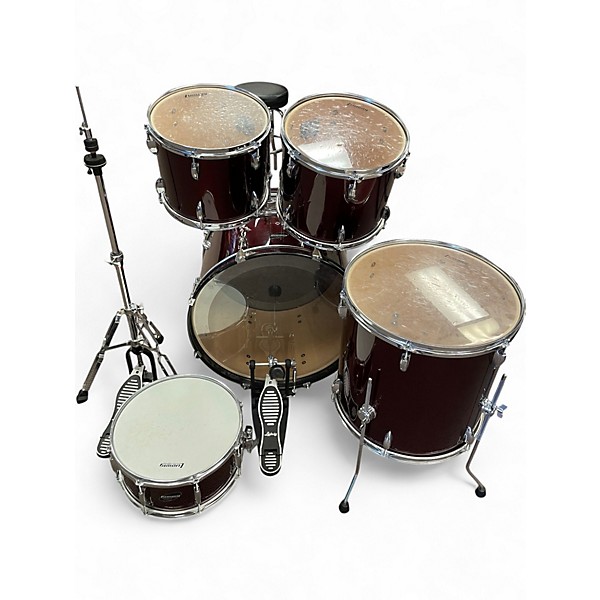 Used Yamaha 5 Piece ACCENT COMBO Wine Red Drum Kit