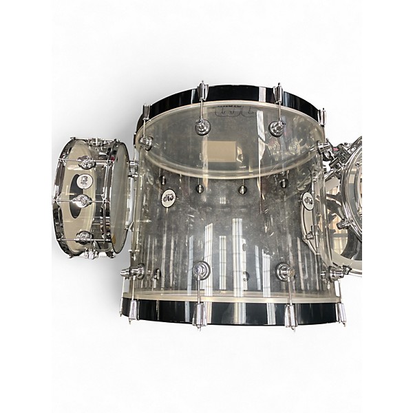 Used DW 7 Piece Design Series Acrylic Clear Drum Kit