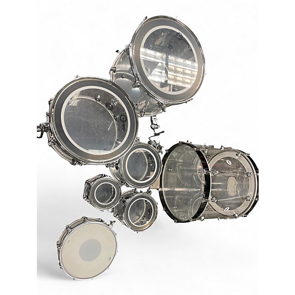 Used DW 7 Piece Design Series Acrylic Clear Drum Kit