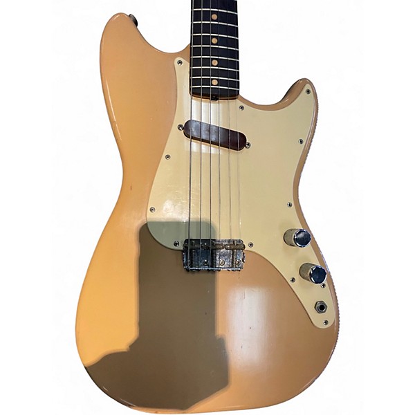 Vintage 1960 Fender Musicmaster Desert Sand Solid Body Electric Guitar