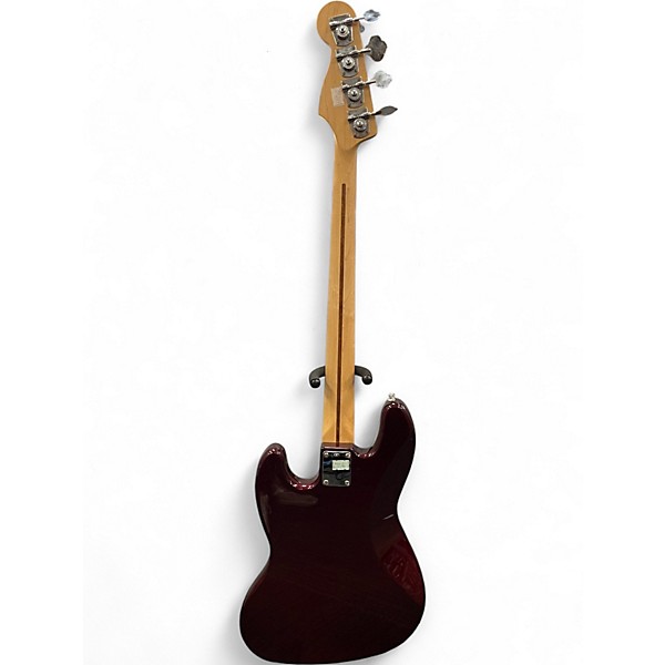 Used Fender Standard Fretless Jazz Bass METALLIC CRIMSON Electric Bass Guitar
