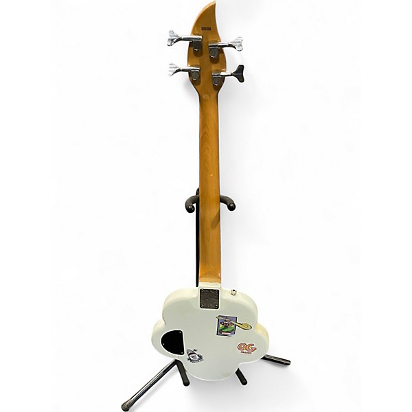 Used Daisy Rock Flower Bass White Electric Bass Guitar