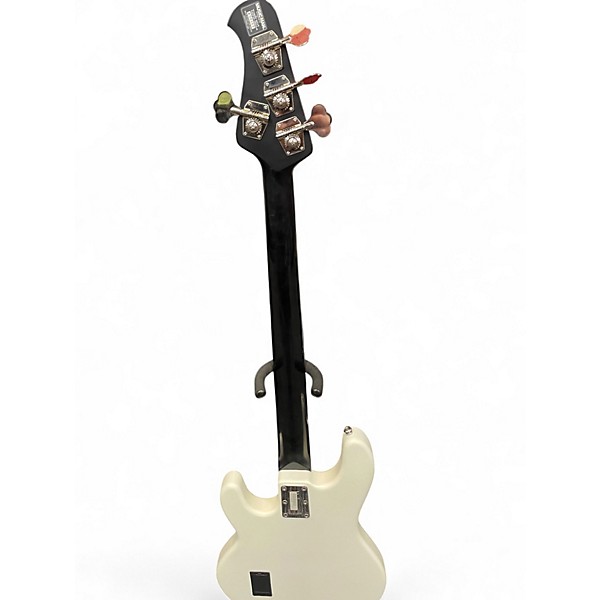 Used Ernie Ball Music Man SUB SATIN WHITE Electric Bass Guitar