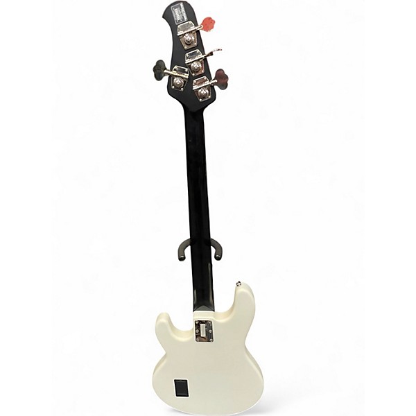 Used Ernie Ball Music Man SUB SATIN WHITE Electric Bass Guitar
