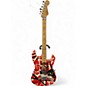 Used EVH Striped Series Frankie Red w/ Black & White Stripes Solid Body Electric Guitar thumbnail