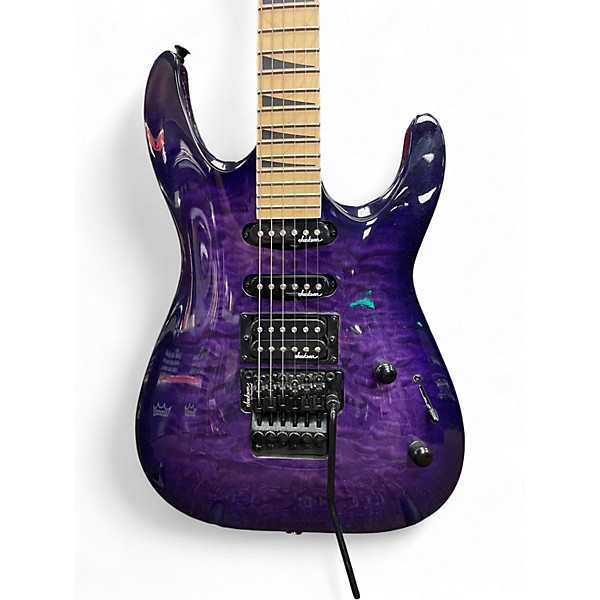 Used Jackson JS34Q Dinky quilted purple burst Solid Body Electric Guitar