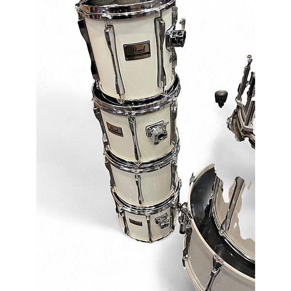 Used Pearl 7 Piece Export White Drum Kit