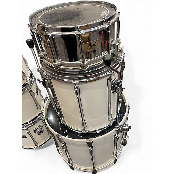 Used Pearl 7 Piece Export White Drum Kit