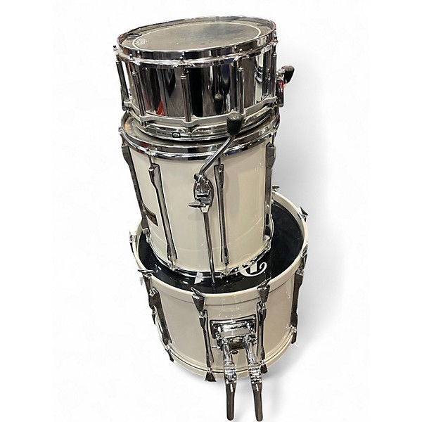 Used Pearl 7 Piece Export White Drum Kit