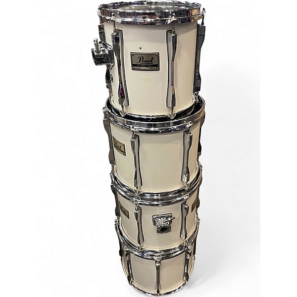 Used Pearl 7 Piece Export White Drum Kit